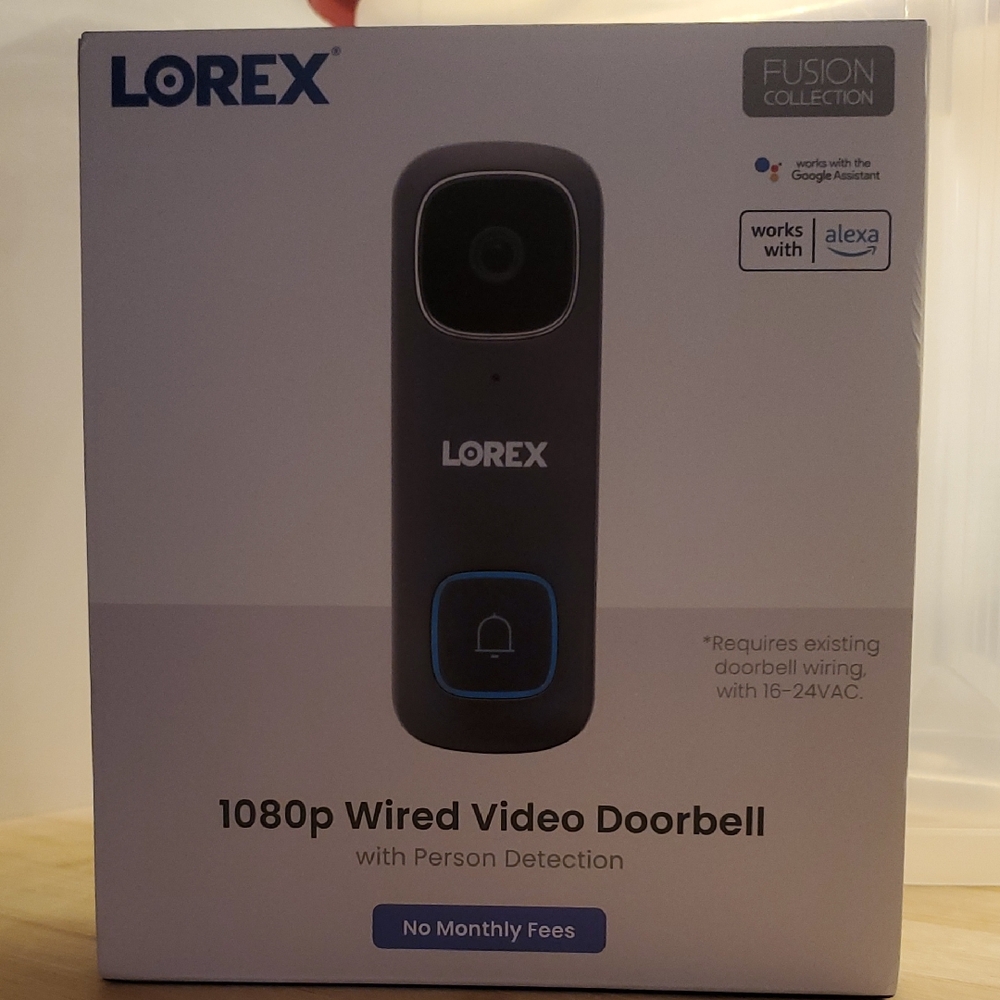 Black Wired Video Doorbell